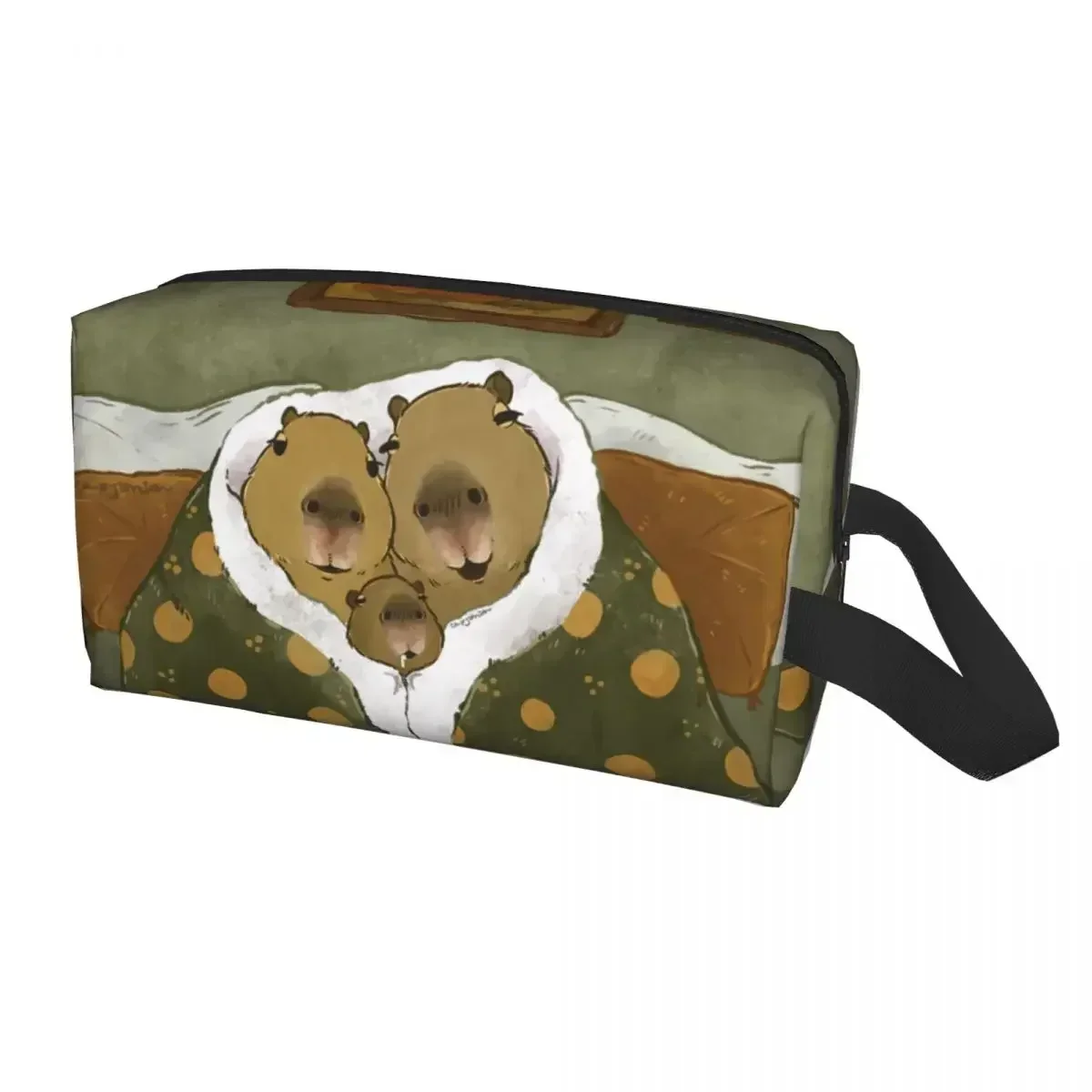 Capybara Family Cosmetic Bag Women Cute Large Capacity Animal Pet Makeup Case Beauty Storage Toiletry Bags