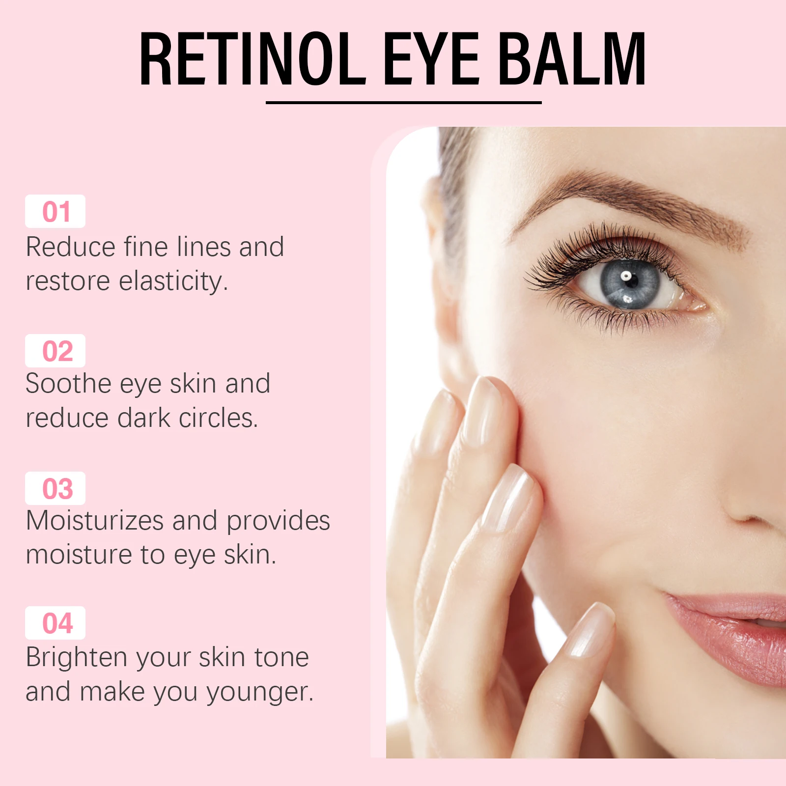Retinol Eye Balm Lifting Firming Eye Contour Fade Fine Lines Eye Bags Remover Moisturizing Nourishing Eye Cream Stick Skin Care
