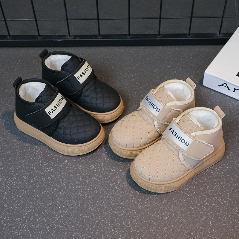 

Новинка 2025, детские зимние ботинки, зимние детские кроссовки, повседневные ботинки для мальчиков и девочек, ботильоны на мягкой подошве, милая хлопковая обувь Детские Сапоги