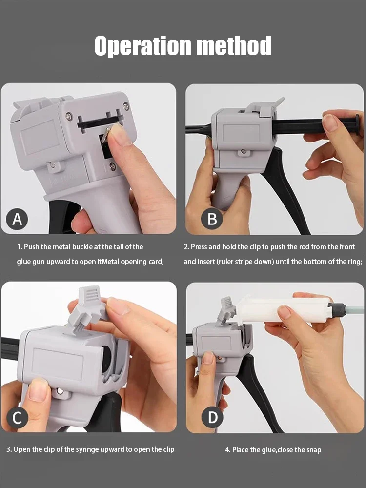 Manual 1:1 2:1 10:1 Glue Gun Dispensing Gun AB Epoxy Sealant Glue Gun Applicator Glue Adhesive Squeeze Mixed Manual Caulking Gun