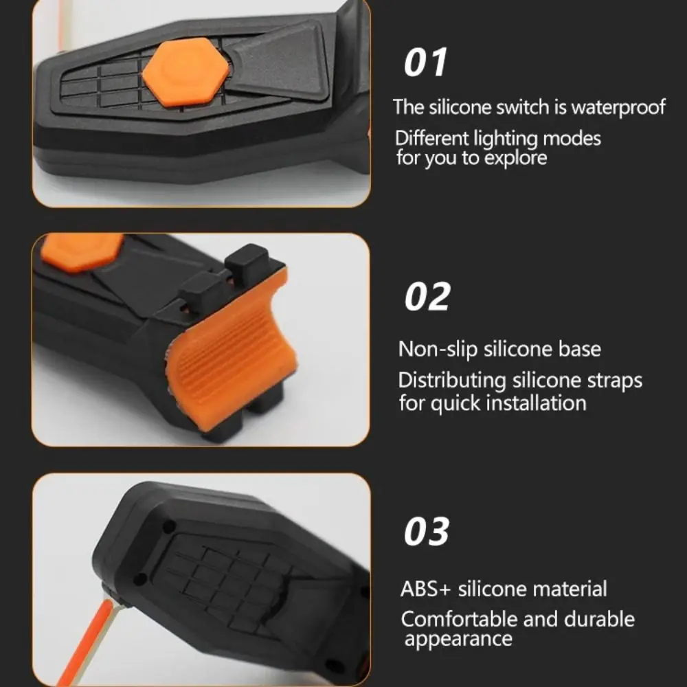 

Waterproof Bike Taillights Foldable Adjustable Emergency Warning Lights Red/White Lighting Multifunctional Charging