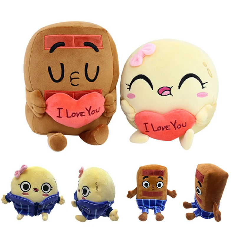 Choco y panqueque de peluche, Choco y panqueque, peluches, panqueque y Choco, muñeco de peluche de pan de Chocolate, almohada suave