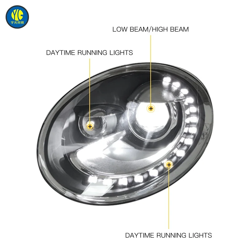 Hot YU GUANG Plug and Play Front Light  for  Beetle Headlights Beetle Head Light 2013-2021 Upgrade New Styles Headlamp factory