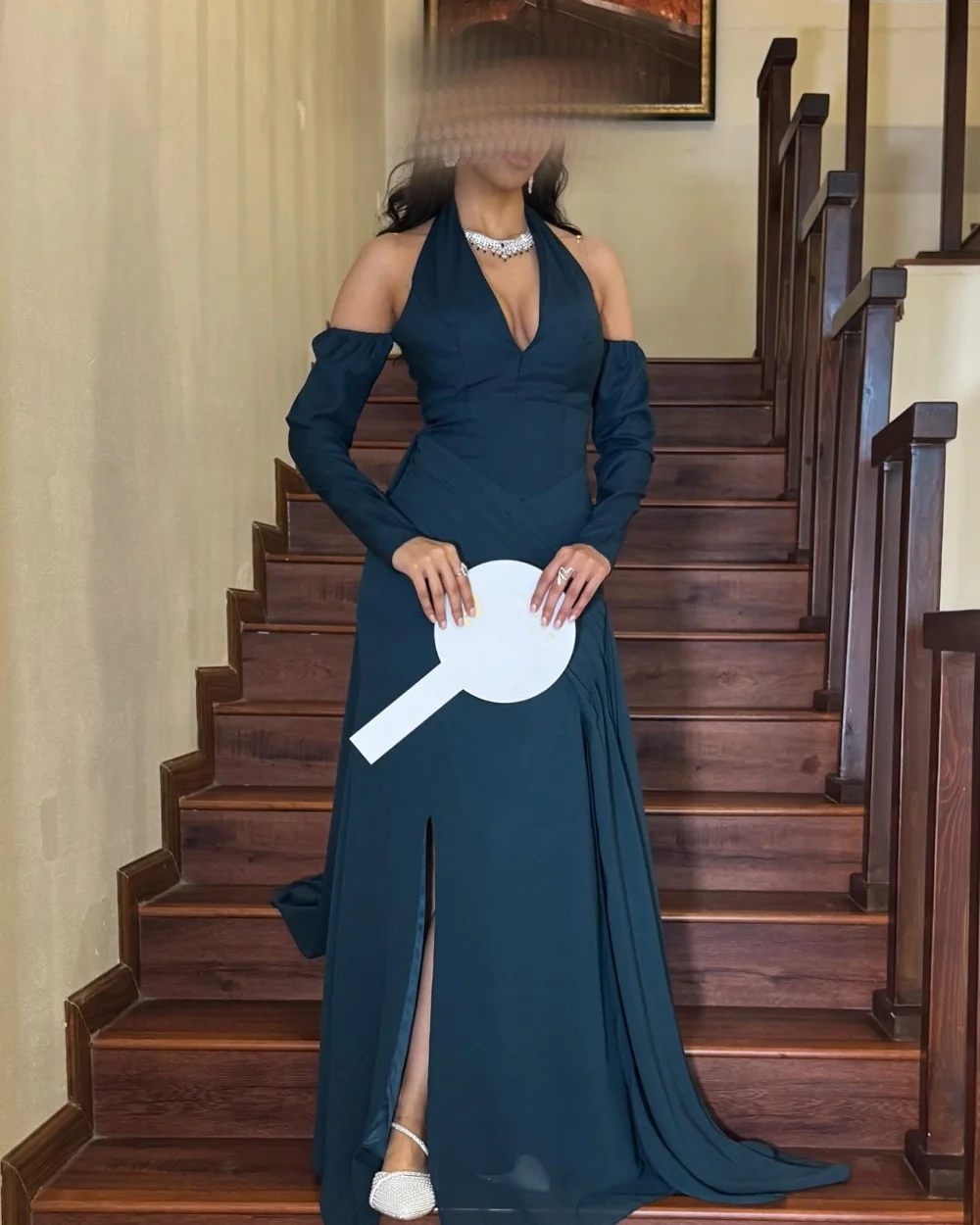 

Customized Fashion Sizes Available A-line V-neck Long Dresses Bespoke Occasion Dresses Formal High Quality Modern Style Elegant