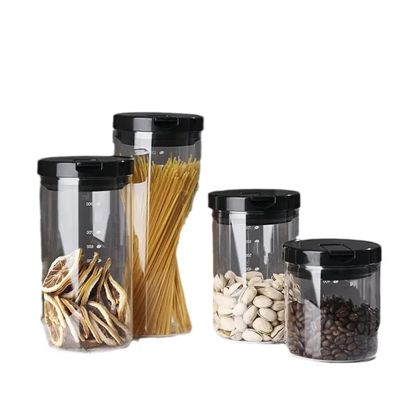 Leggerolusso Sealed Glass Bottle Storage Jar Glass Sealed Tea Jar Coffee Beans Dried Goods