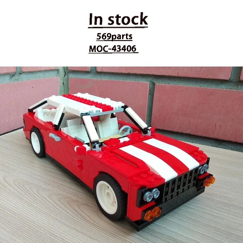 

MOC-43406 New Classic Sports Icon Supercar Building Block Model 569 Parts Boys' Children's Birthday Building Block Toy Gift
