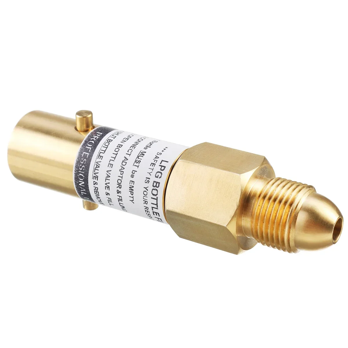 2PCS LEFT HAND 5/8'' Thread M21.8 Thread Bayonet LPG Filling Point Refill Gas Propane Bottle POL Adapter