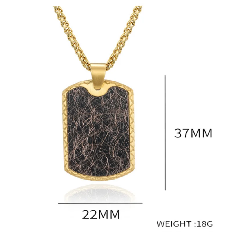 Latest Men's Classic Stainless Steel Dogtag Pendant Hip Hop Necklace Random Scratches Pattern Pendant Necklace Source Factory