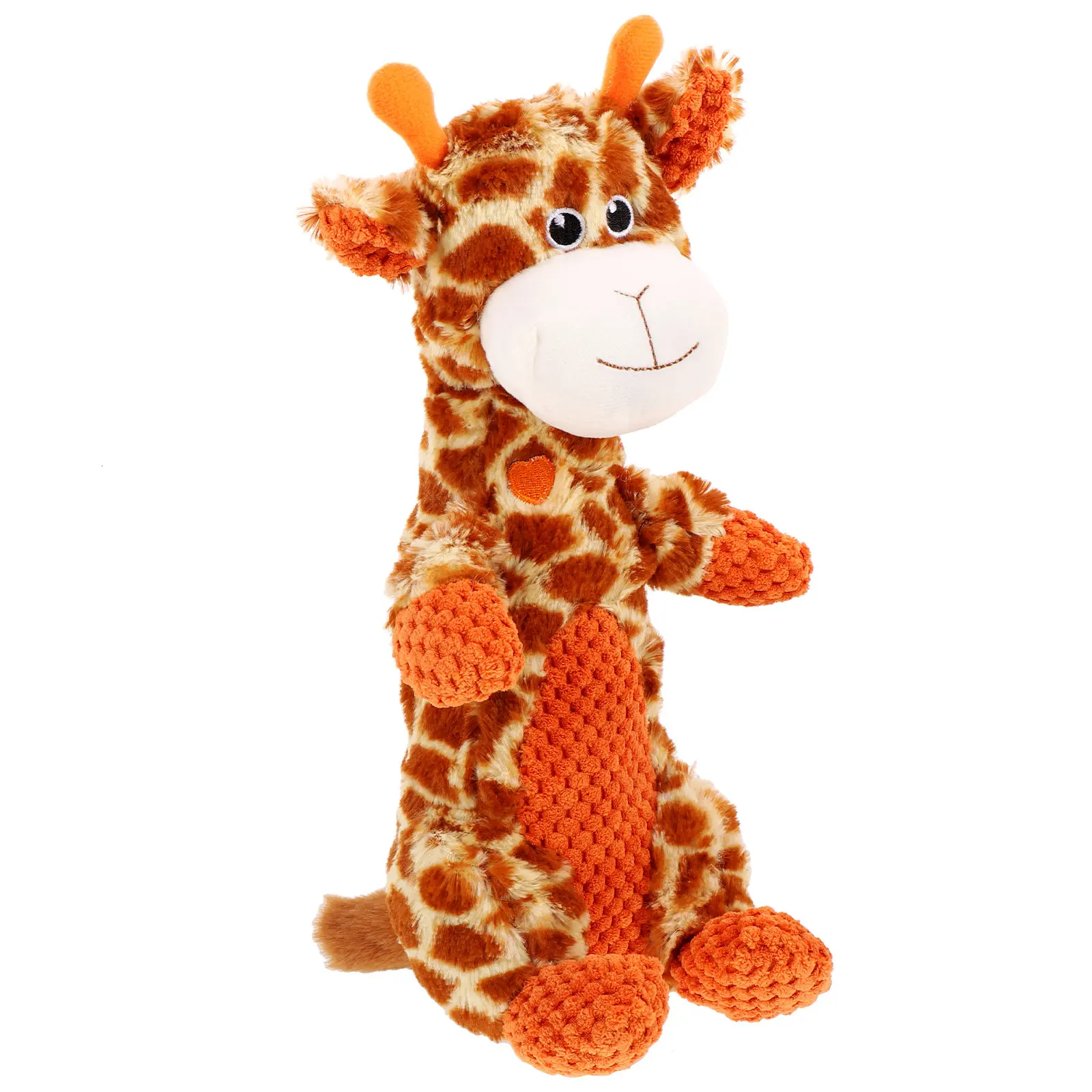 Small Dog Giraffe Shaped Squeaky Chew for Teething Puppy Interactive Exercise Giraffe Shaped Dog Squeaky Pet
