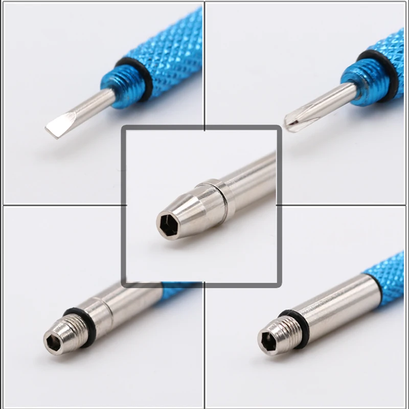 Conjunto de 2 Chaves de Fenda Mini para Óculos com Chaveiro, Kit de Reparo de Óculos com Chave de Fenda Multifuncional 5 em 1 para Hastes de Óculos