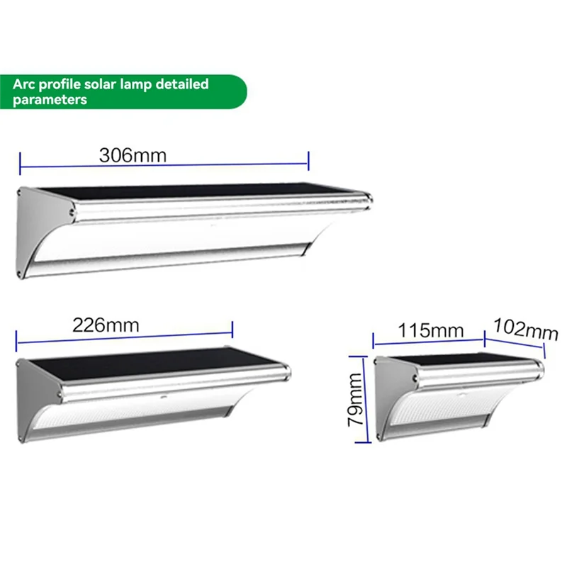 Luz de parede solar à prova d'água para pátio externo LED luz com sensor corporal iluminação de jardim luz de parede 60 luz