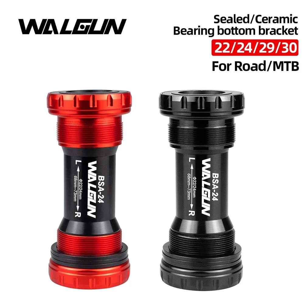 Walgun BSA Thread Bottom Bracket for Shiman SRM GXP Crankset,MTB Road Bike BB, 24mm,22mm,29mm,30mm, Cycling Parts