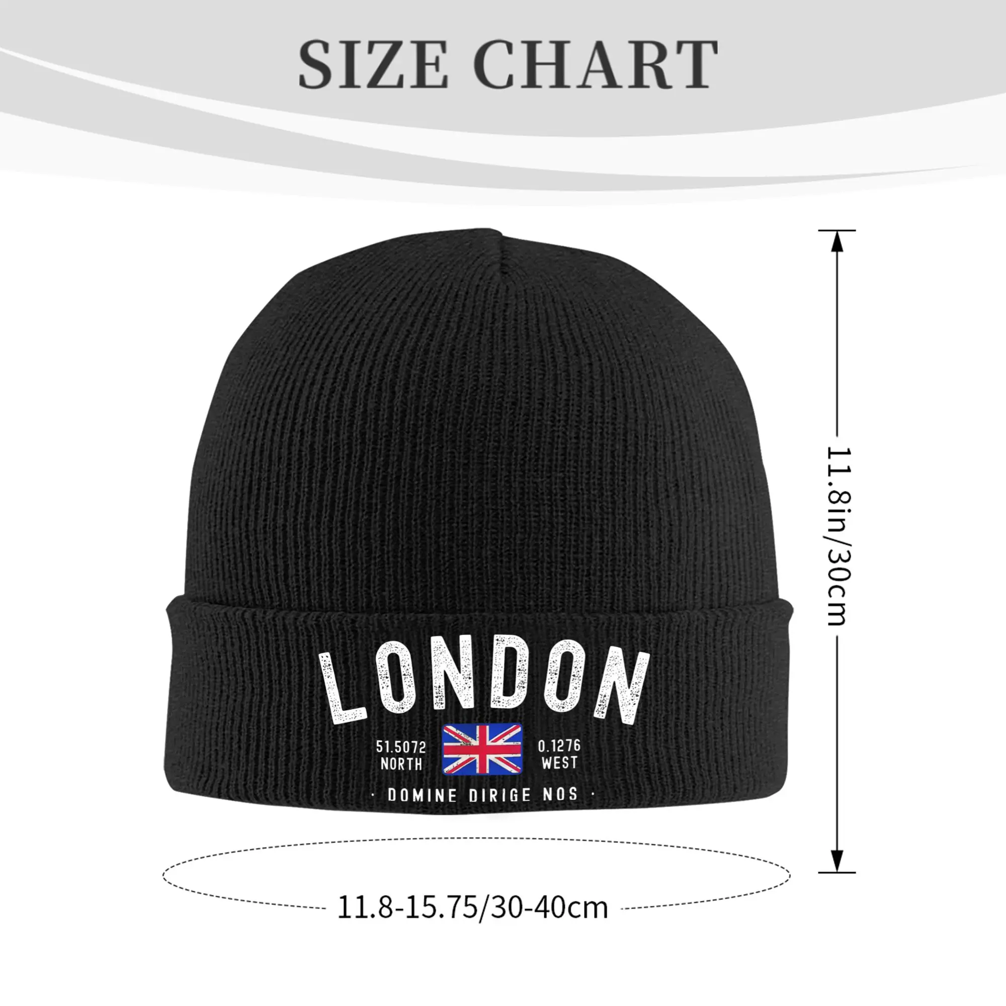 Adult Unisex London United Kingdom  Beanie Hats  Casual Knitting Hat Autumn Outdoor Sport Caps Pattern Head Wrap Bonnet Hats