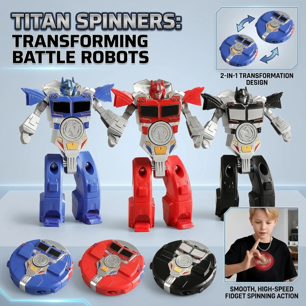 Rotating Finger Spinner Toys Antistress Stress Relief Deformation Robot Adult Sensory Toys Children's Gifts