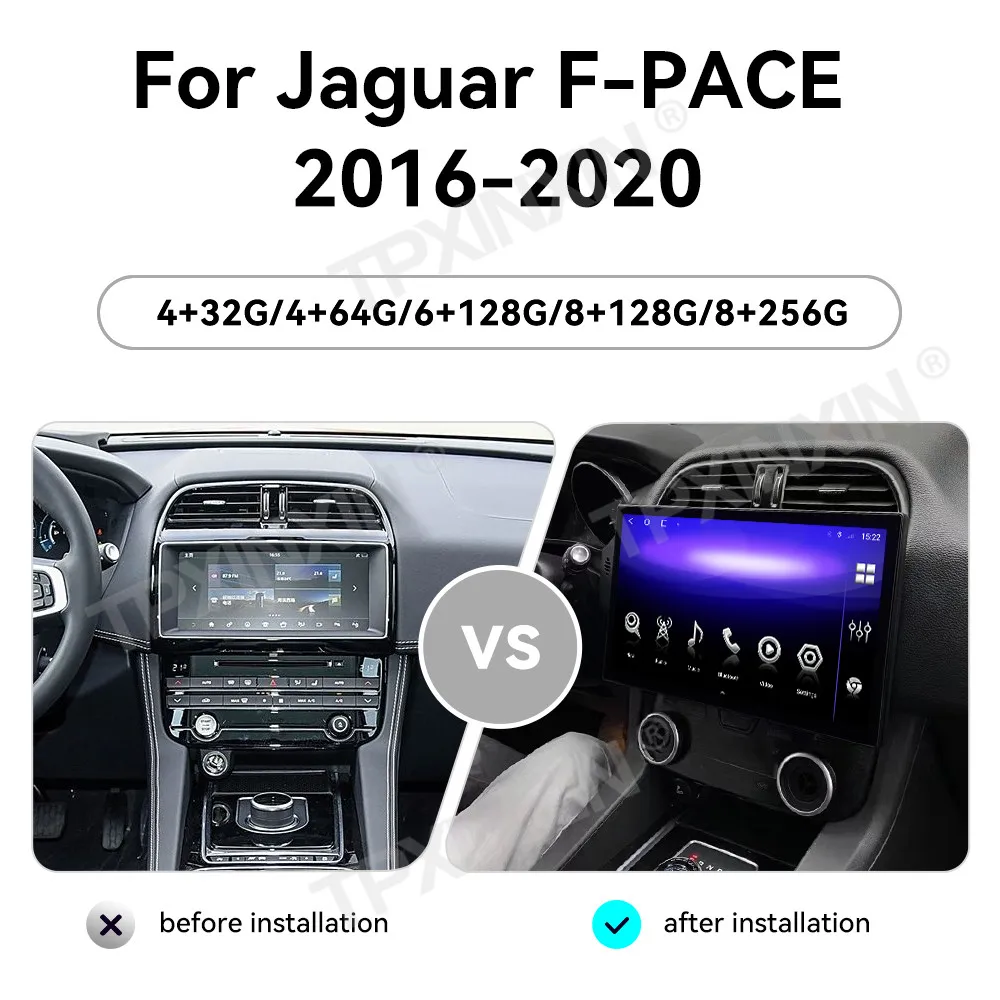 13.3 Inch Android Player For Jaguar F-pace F Pace 2016-2020 Car Radio 8+256GB Maps Navigation Carplay Auto Multimedia Head Unit view 5