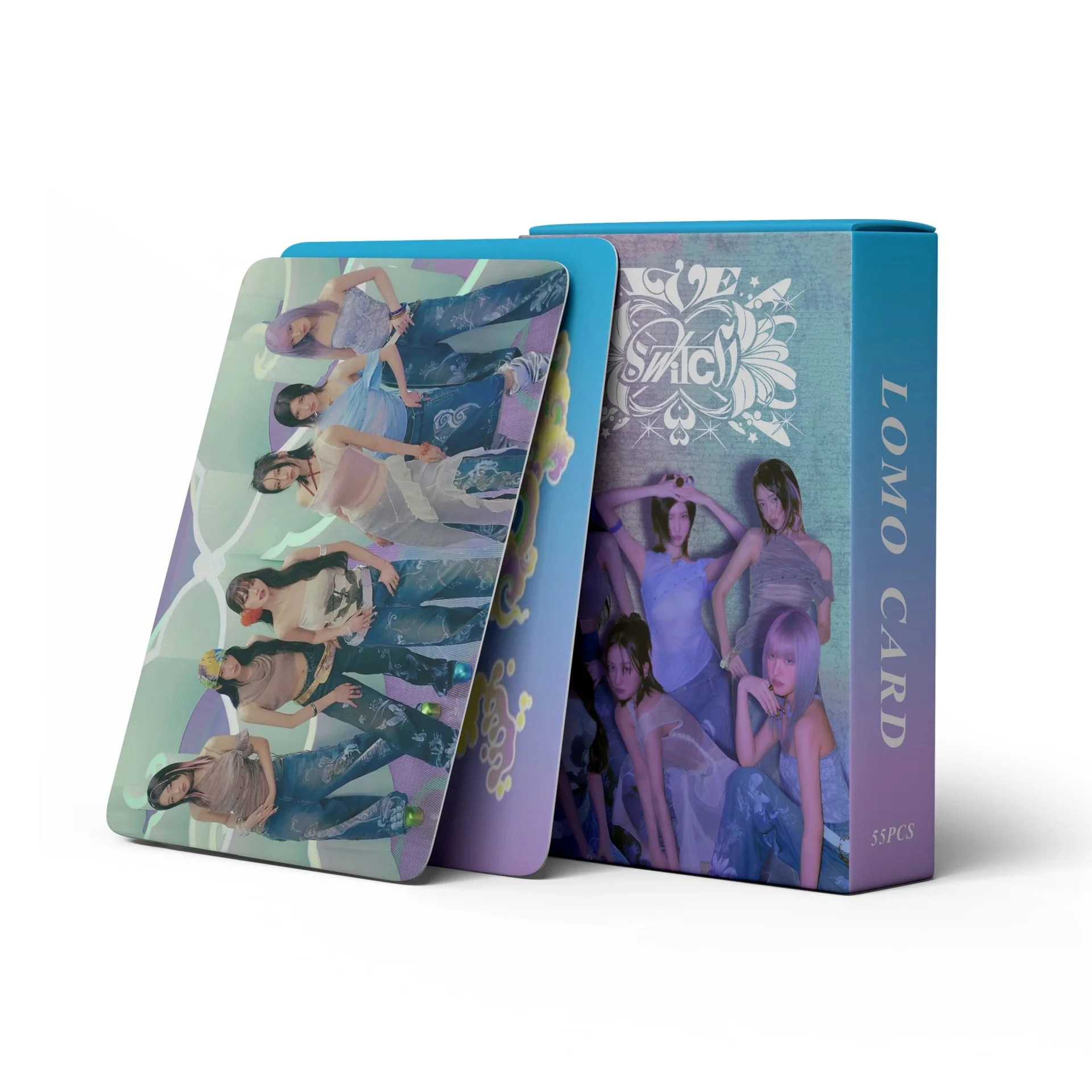 55Pcs/Set Kpop Idol New Album SWITCH Lomo Cards HD Printd Photocards Wonyoung Rei Yujin Gaeul Leeseo Postcard Fans Gift