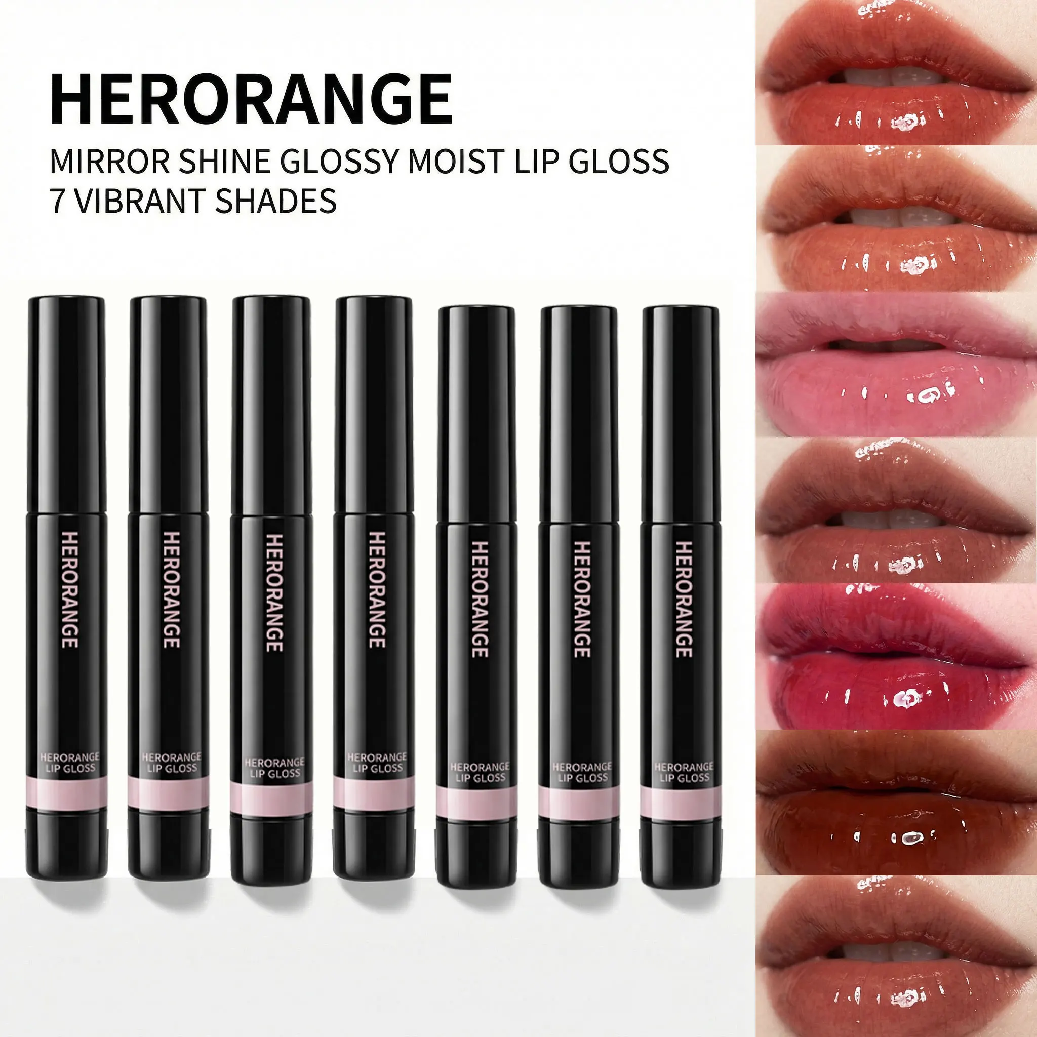 Herorange Hydrating Lip Jelly Watery Gloss Effect Easy to Wear Create Glam Lip Look