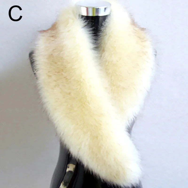 Women Winter Imitation Fur Collars Scarves Fashion Faux Fur Collar Thickened Warm Decorative Collar Shawl Neck Wrap Scarves