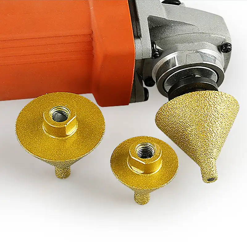Diamond Beveling chanfro bit, cone esculpir polimento, rebolo para cortador de telhas de porcelana, aparar, linha M10, 38mm, 50mm, 1Pc