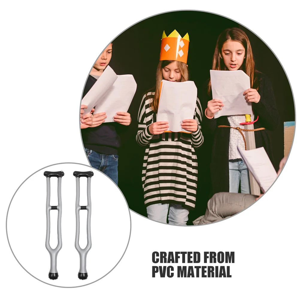 4Pcs Inflatable Cane Set Realistic Look Portable Party Supplies for Costume Performances Gatherings Inflatable Sticks