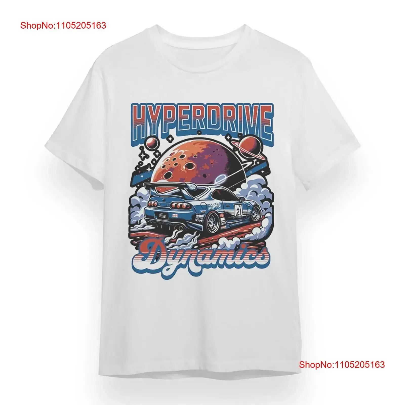 

Men's T shirt with Sci Fi Racing White 100 Cotton vintage Washed Soft fashion Stretched homme Stylish Breathable Versatile