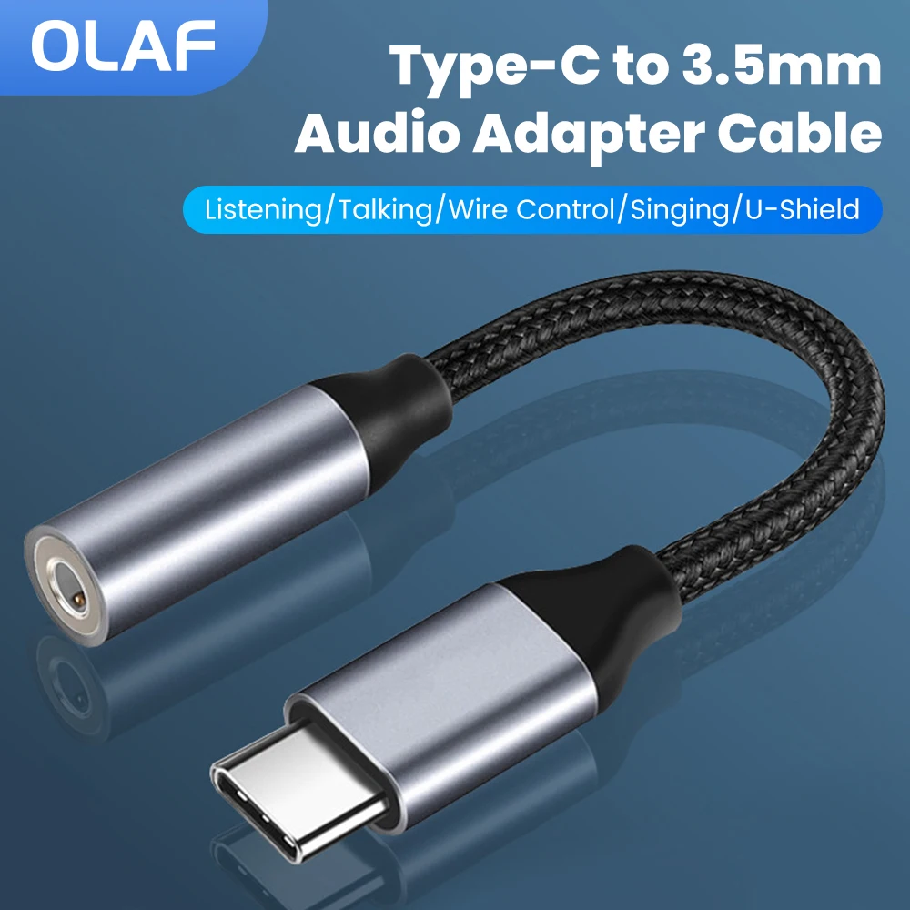 USB Type C To 3.5mm Jack Earphone Adapter for iphone Huawei Xiaomi Headphone Converter DAC Digital Decoding Audio Cable