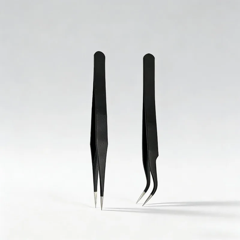 

ESD Precision Anti-Static Straight Bent Tweezers Stainless Steel Tool for Component Clamping 3D Printer Accessory Durable