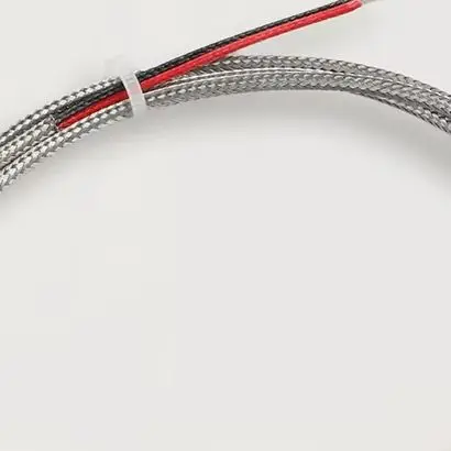 for egt Right Angle Temperature Probe for K Type 80x5mm with 3 3Ft Stainless Steel Mesh Cable for Industrial Temperature Sensing