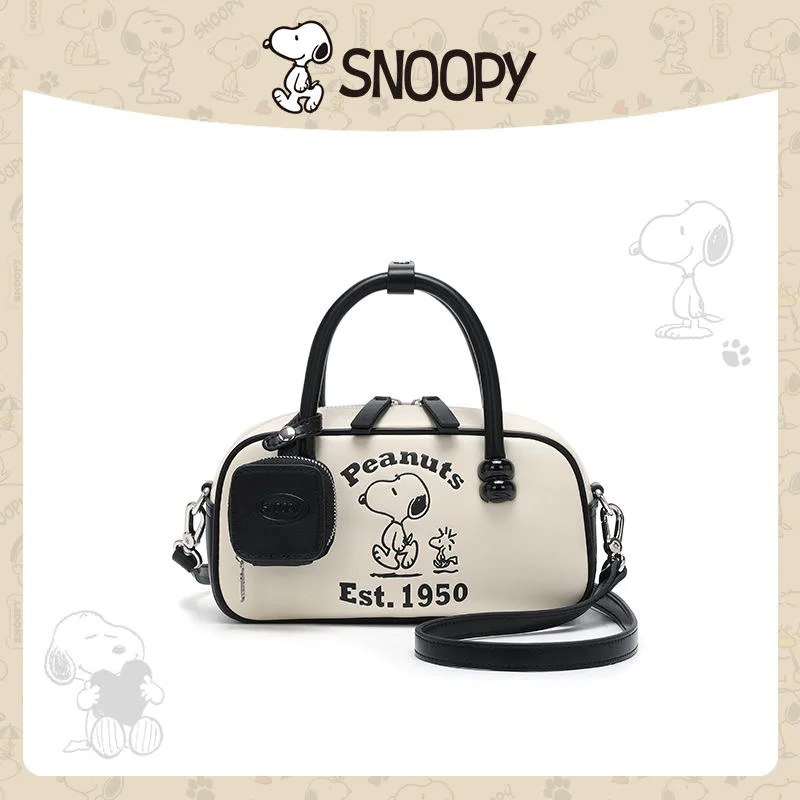 

Anime Snoopy Handbag Cute Cartoon Figure Leather Shoulder Storage Crossbody Bag Coin Purse Girls New Year Gifts
