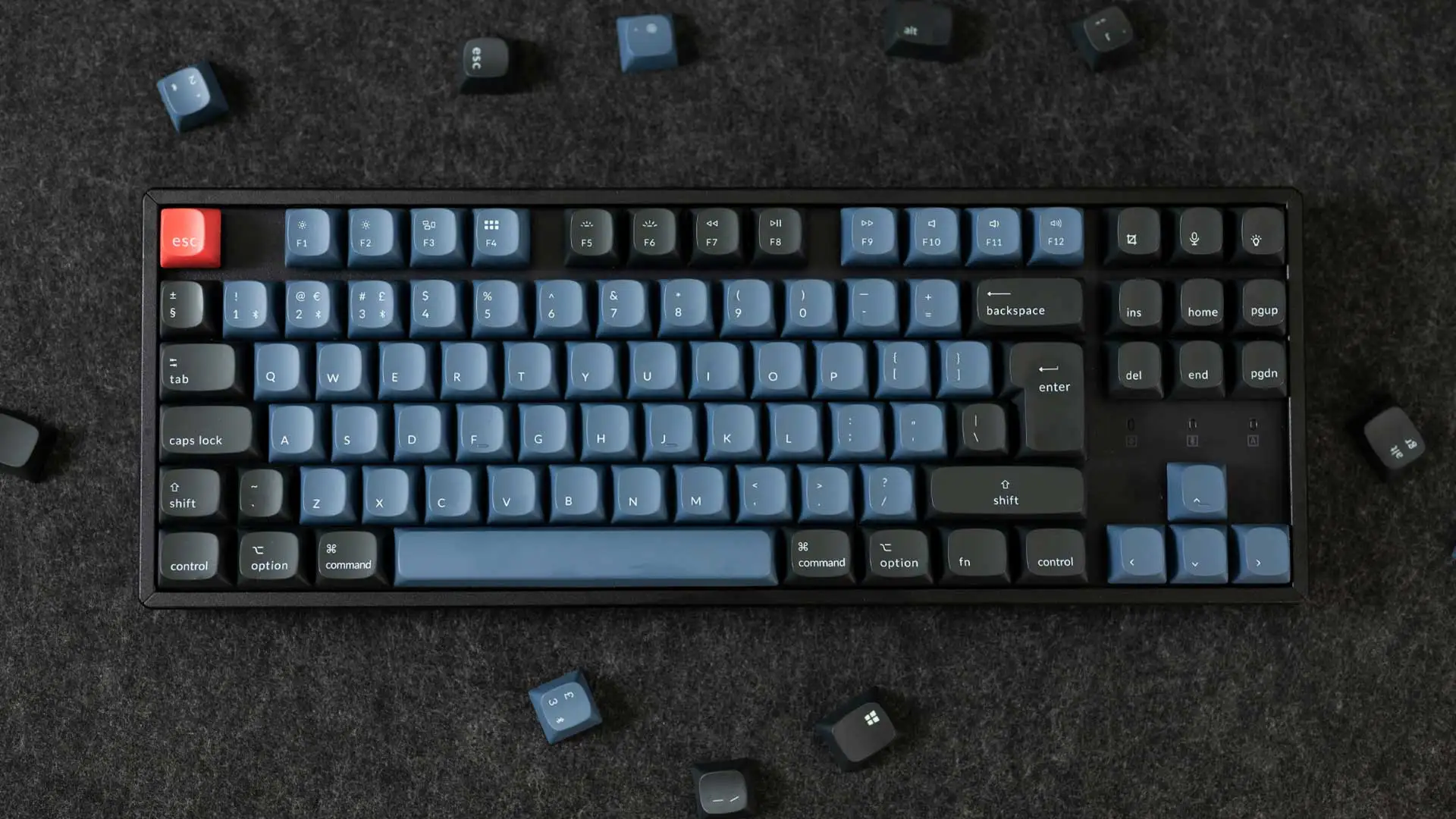 Keychron K8 Pro QMK/VIA Wireless Mechanical Keyboard ISO Layout ABS Keycaps RGB Backlight Hot-Swappable Gateron Switch