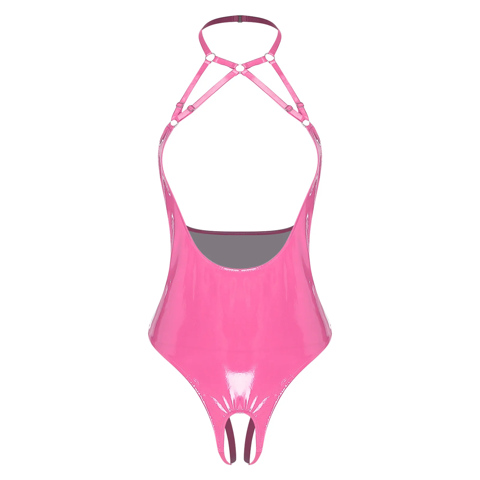 

Порно латексное кожаное порно глянцевое боди платье женское сексуальное женское белье Babydolls нижнее белье Холтер с открытой грудью эротические костюмы Клубная одежда