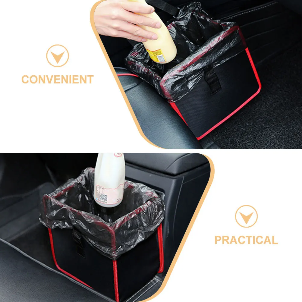 

Car Trash Bag Hanging Foldable Multifunctional Garbage Can Storage Bin Small Trash Can for Car Interior Front Seat