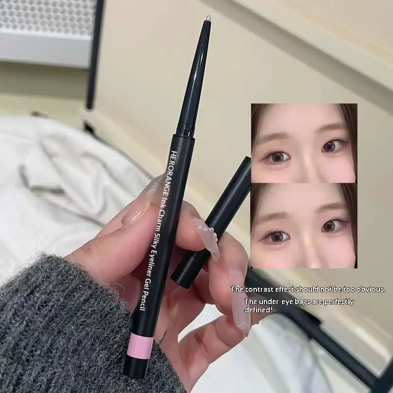 HERORANGE-lápiz delineador de ojos en Gel, lápiz delineador de ojos mate ultrafino, fácil de usar, cosméticos de maquillaje de ojos, resistente al agua, de larga duración