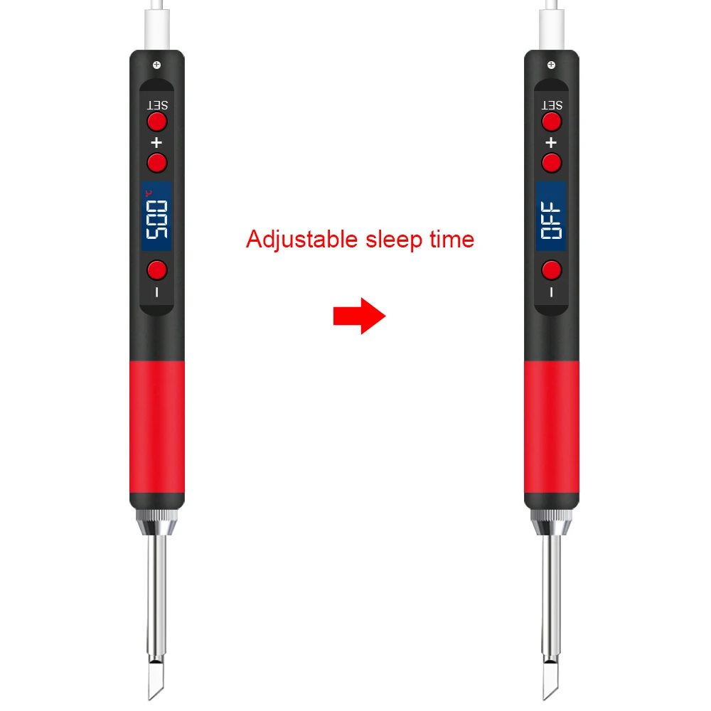 T12 Serie T65 Digitales Elektrisches USB-Lötkolben-Set Mini Smart Einstellbare Temperatur Schweißwerkzeug 180-500 ℃ Kabellos – Detail 4