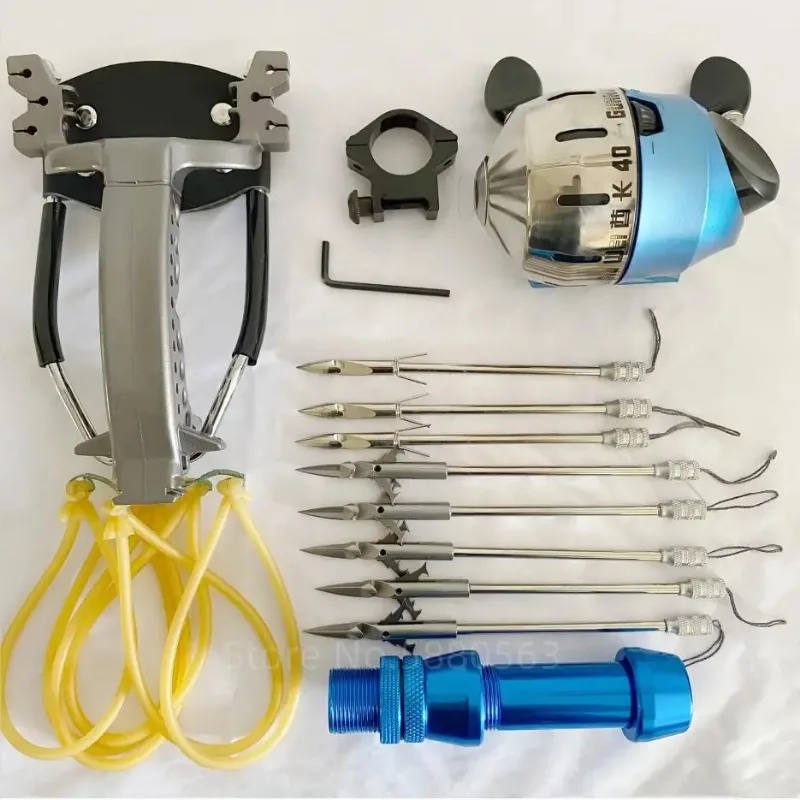 

Powerful Archery Slingbow Fishing Slingshot Kit Hunting Fish with Fishing Reel Adult Target Shooting Fishing Slingshot Catapult