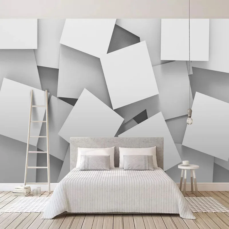 Custom Wallpaper Modern 3D Stereo Cube Space Expansion Photo Wall Murals Living Room TV Sofa Bedroom Home Decor Creative Fresco