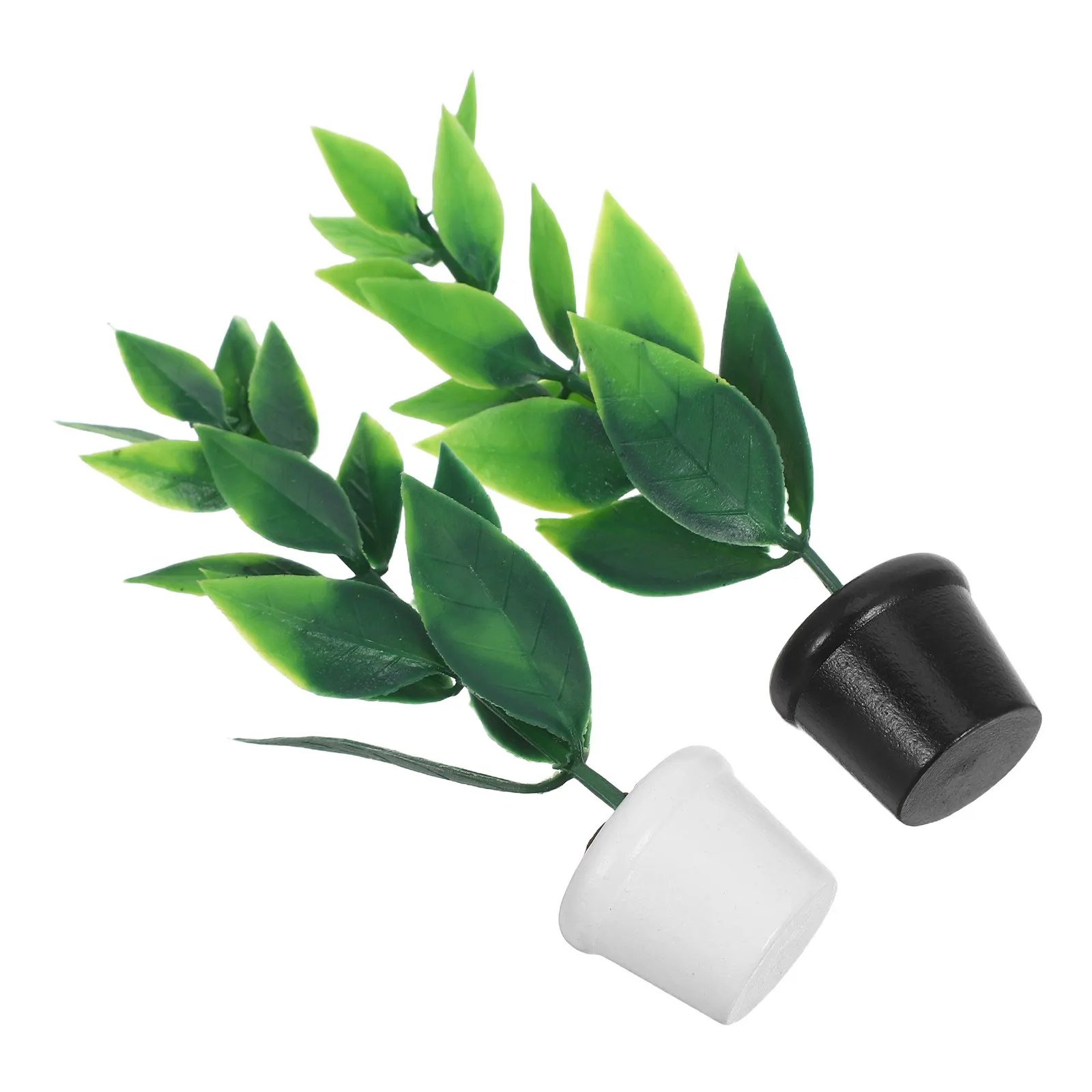 

2 шт. миниатюрных реалистичных зеленых растений в горшках для кукольного домика, сцены бонсай, пластиковый микроландшафт в масштабе 1:12