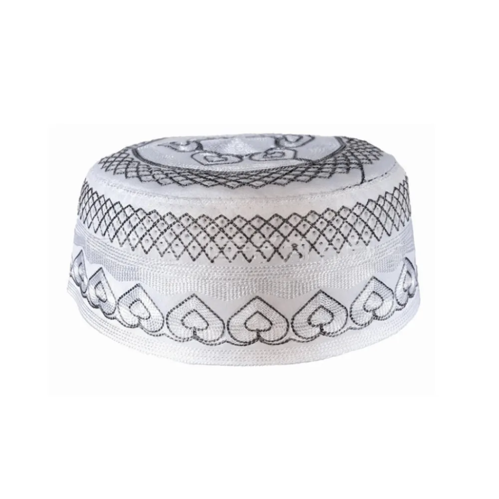 

Модная круглая исламская плоская шапка в этническом стиле, дышащая, удобная, тонкая мусульманская шапка для Рамадана и праздников