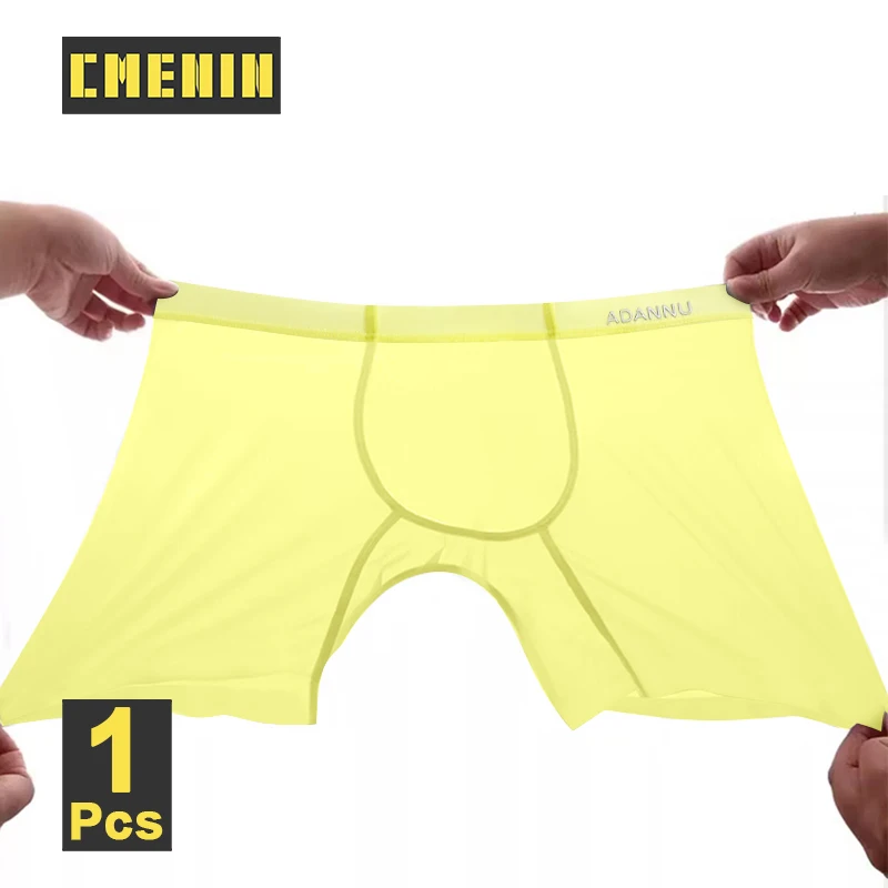 CMENIN Men\'s Underwear Ultra-thin Summer Men Boxers Transparent Sexy Solid Sports Underpants Mens Sissy Gays Bikini Men Panties