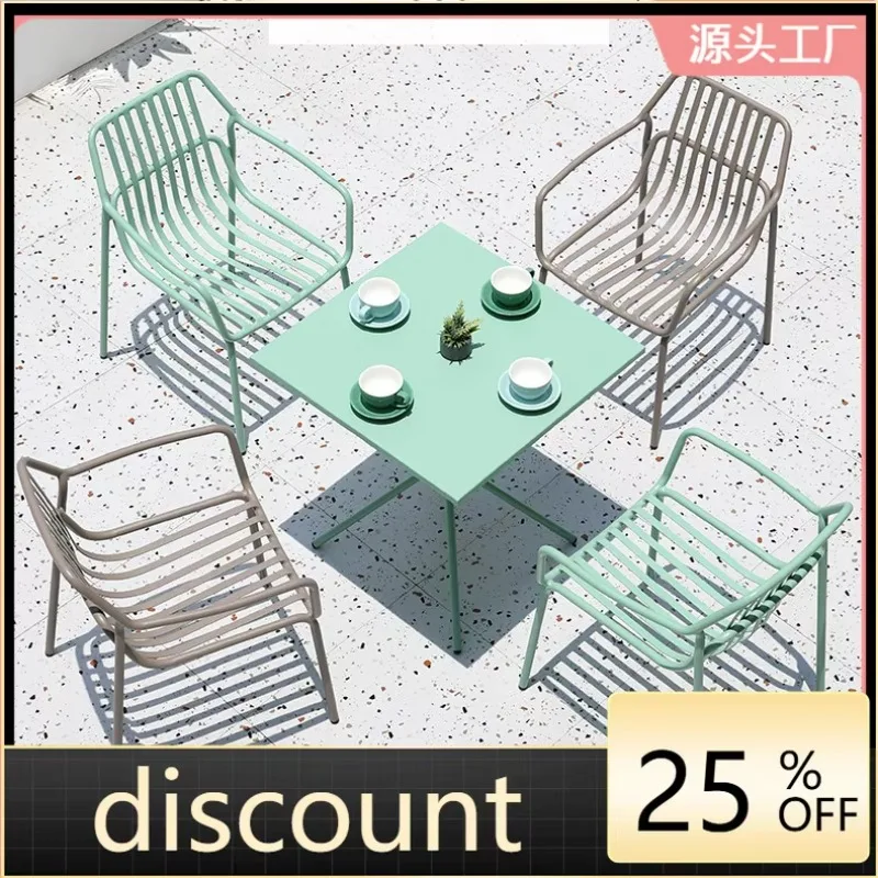 CX outdoor table and chair combination outer pendulum waterproof and sunscreen outdoor open-air garden balcony small