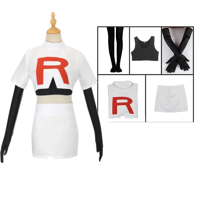 

Anime Adult Rocket Team Cosplay Costume Jessie Musashi James Kojirou Pok É Mon Rocket Team Halloween Cosplay Costume Set