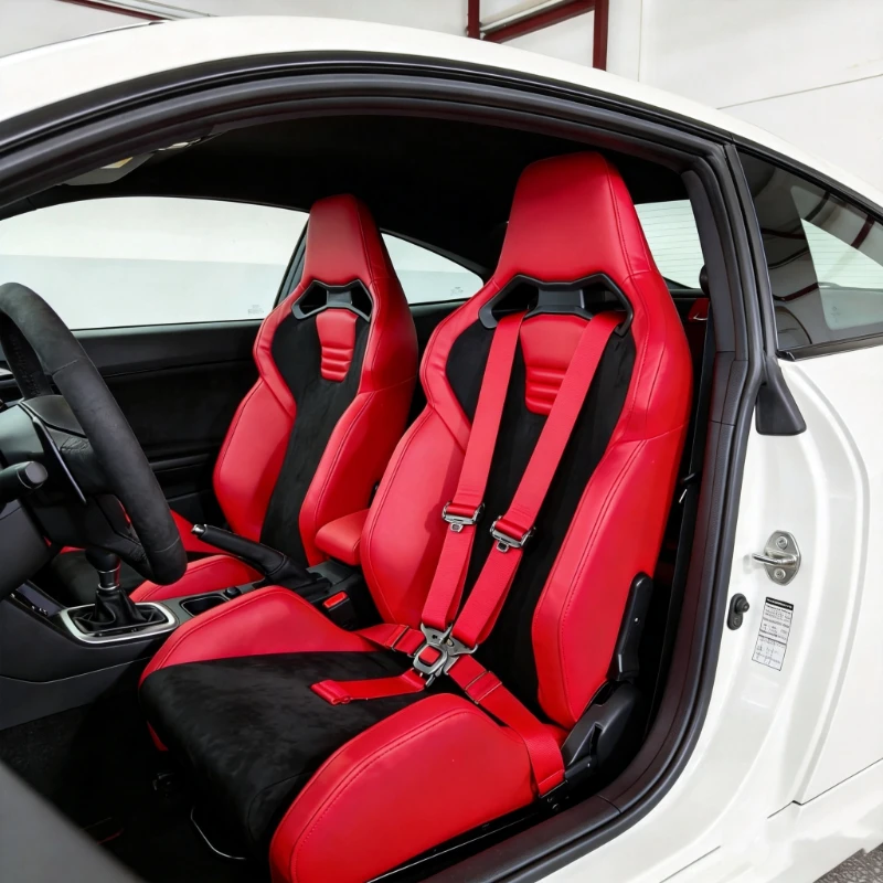 Premium Leather Suede Racing, Exterior Styling Accessories, Universal Fit Modified Sport Interior With Sliders
