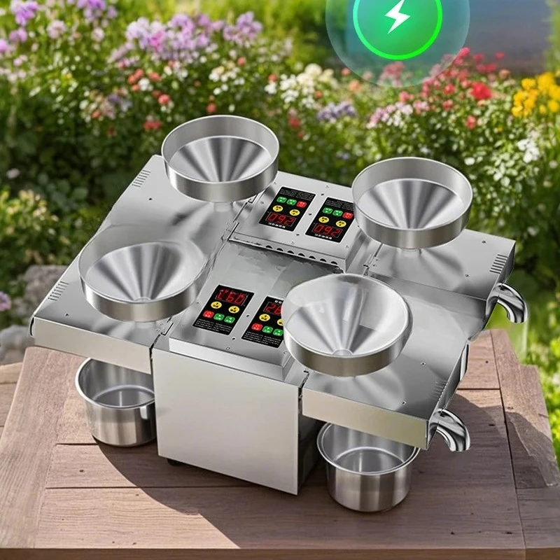 La mejor máquina de prensado de aceite B04S, inteligente, doméstica, de acero inoxidable, comercial, prensa simultáneamente 4 tipos de materia prima