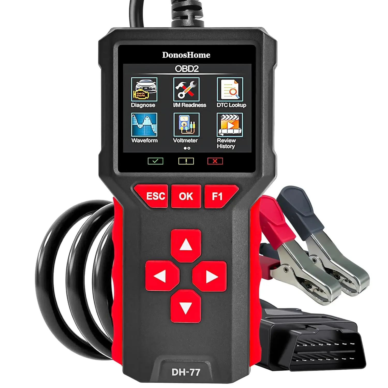 

Автомобильный диагностический инструмент 5-в-1 OBD-II для транспортных средств 5-36 В со считыванием кода двигателя 3,2-дюймовый экран 20-3300CCA