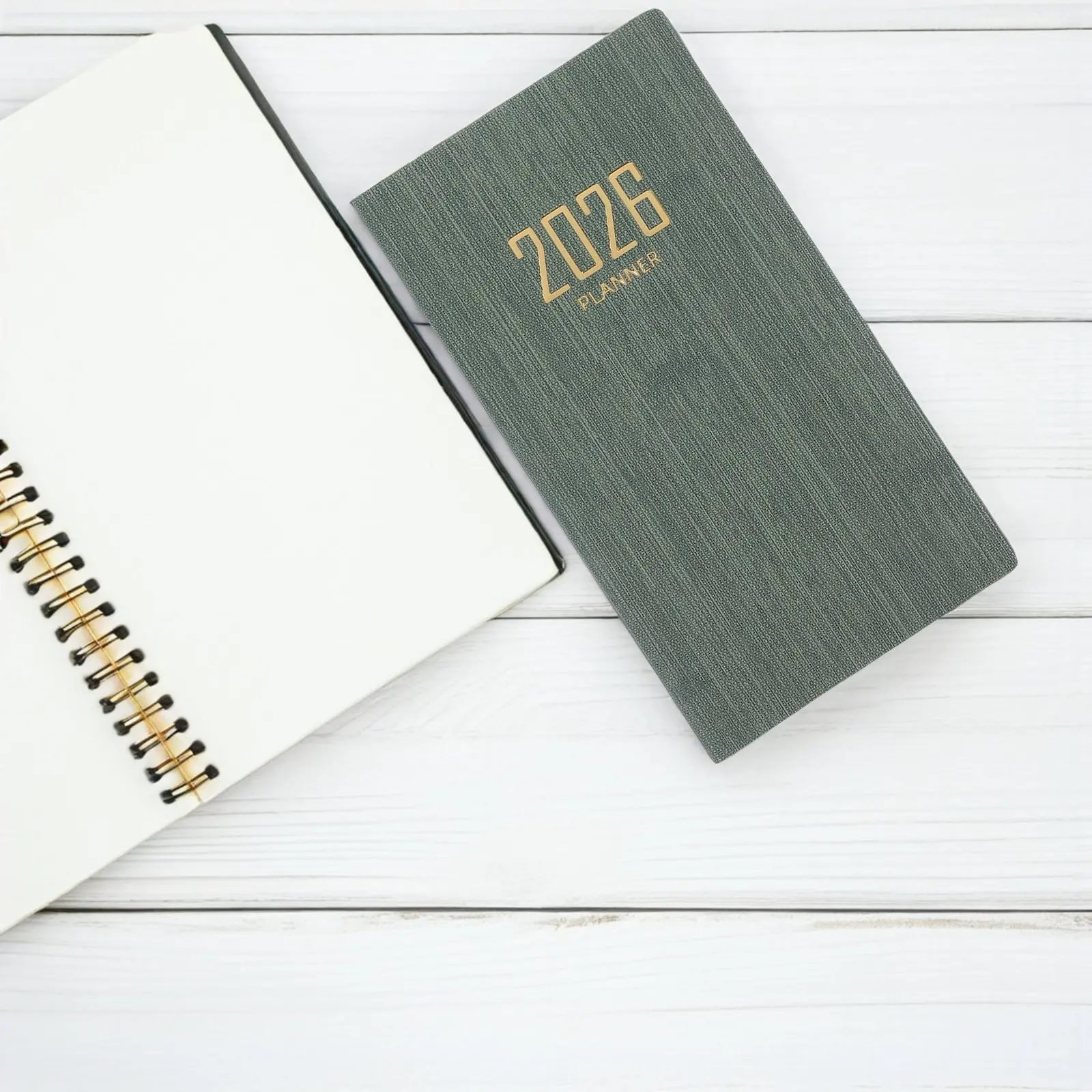 

Small Planner 2026 Pocket Planner A6 Faux Cover Daily Weekly Monthly Schedule Notebook Thick Paper Organizer Travel