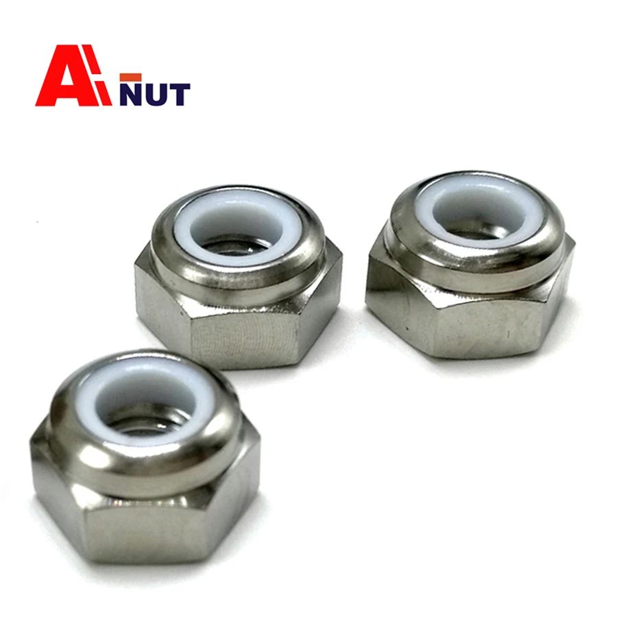 M2-M16 TC4 Titanium Nylon Lock Nut ,Fine Pitch Ti Nut Manufacturer，E004