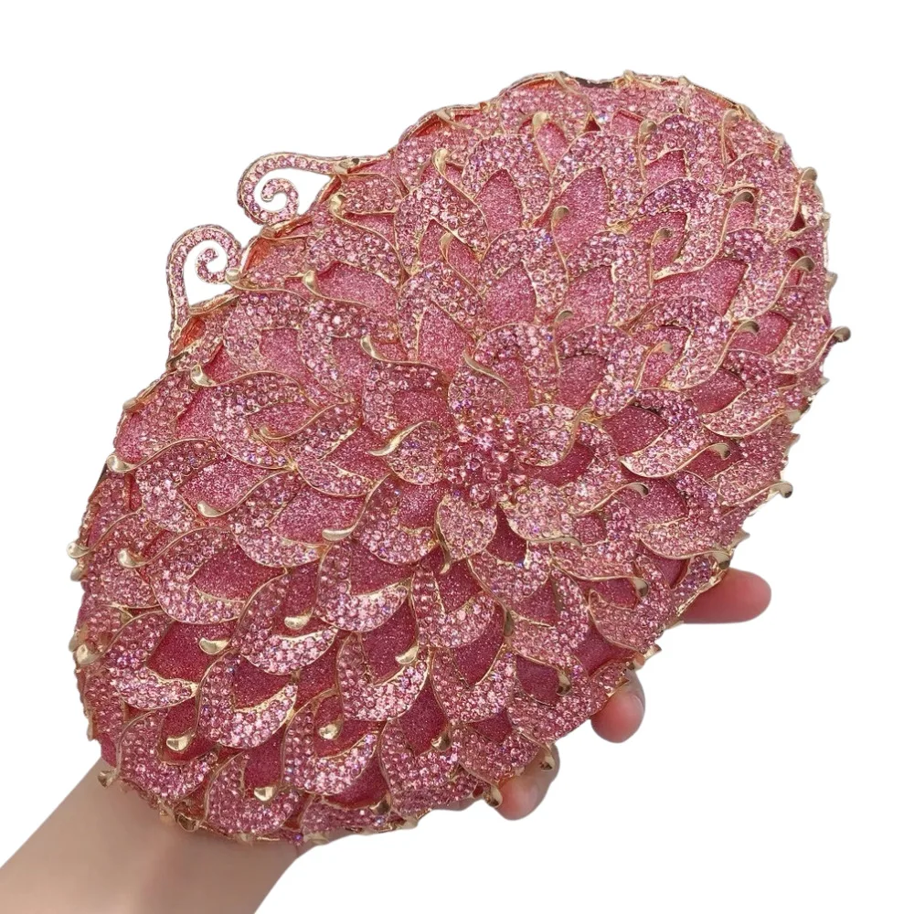 

Crystal Rhinestone Hollow Metal Diamond Dinner Bag Banquet Women's Bolso De Fiesta Purses Handbags Pochette Soirée Femme Mariage