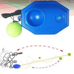 Tennis Trainer Self-study Rebound Ball Tennis Base+Training Ball with Rope Durable Easy to Use Trainer Baseboard Self Exerciser