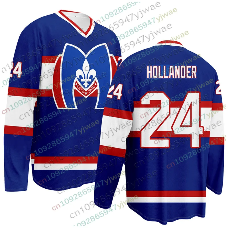 Neues beheiztes Rivalry Eishockeytrikot mit langen Ärmeln, T-Shirt für Herren und Damen, Rozanov HOLLANDER Unisex-Pullover, Sportbekleidung, Eltern-Kind-T-Shirt. – Detail 4