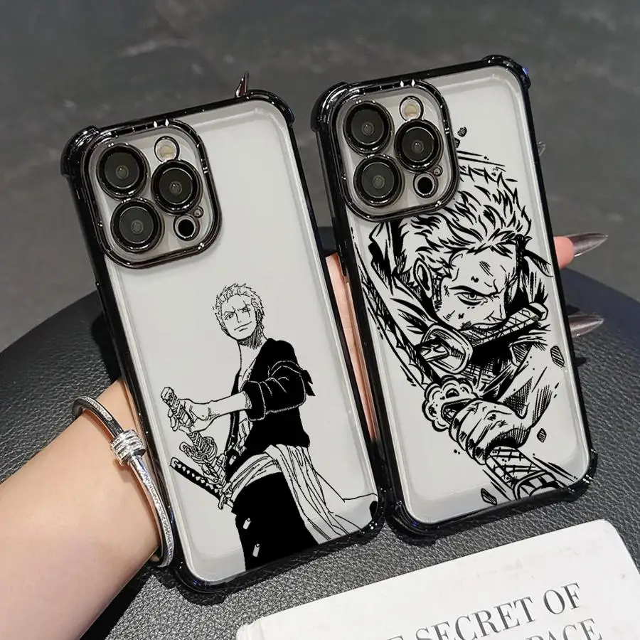 

One P-Piece Z-Zoro Soft Phone Cover Case for iPhone 11 17 Air 15 Plus 13 16 Pro Max 12 14